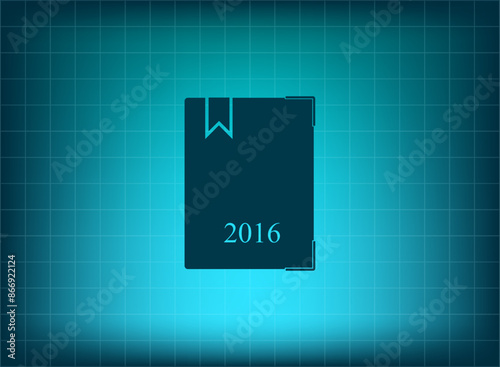  Vector illustration, blue background.