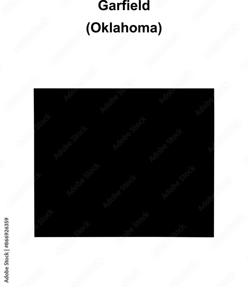 Garfield County (Oklahoma) blank outline map Garfield County (Oklahoma) blank outline map