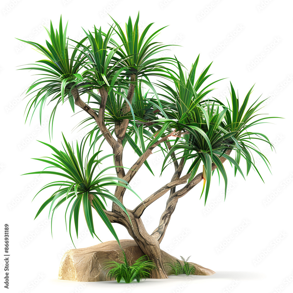 Obraz premium palm tree isolated on white background