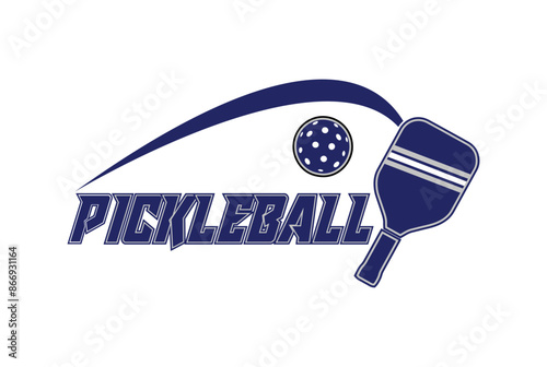 pickleball logo vector graphic for any business especially for sport team, club, community.