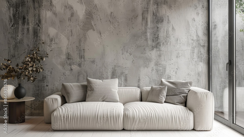 Minimalist children s room with a contemporary photo featuring a cozy sofa and textured wall Minimalist children s room with a contemporary photo featuring a cozy sofa and textured wall