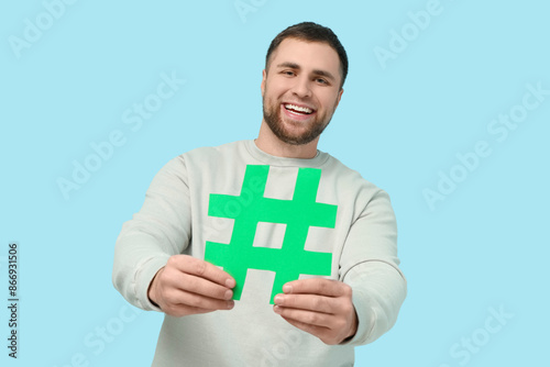 Handsome young man with has...