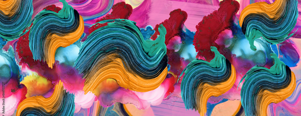 Abstract Colorful Painted Background Pattern Abstract Colorful Painted Background Pattern