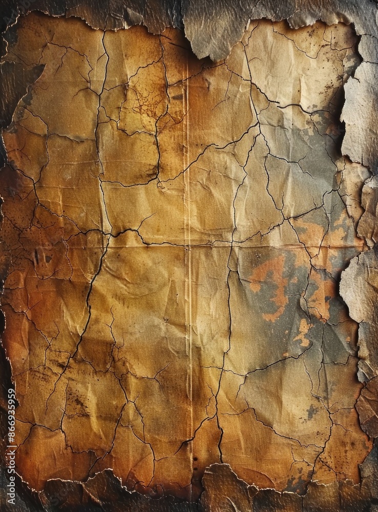 Naklejka premium Burned and Cracked Paper Texture