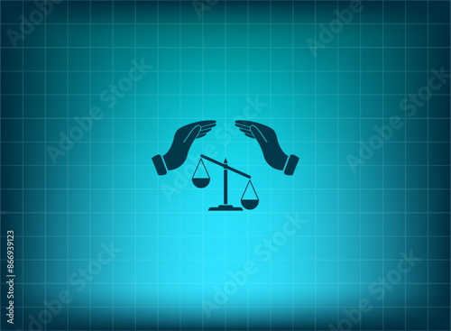Vector illustration, blue background.