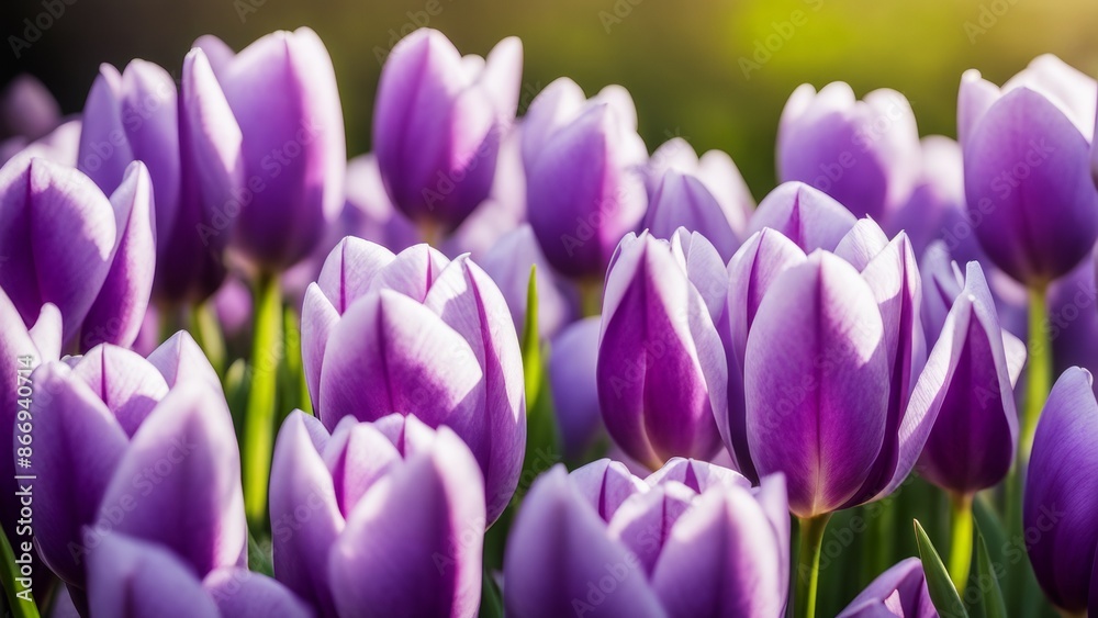An image with delicate lilac tulips, depicting the essence of spring. An image with delicate lilac tulips, depicting the essence of spring.