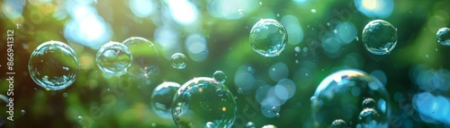 Wallpaper Mural Floating Water Bubbles Tranquil and Serene Torontodigital.ca