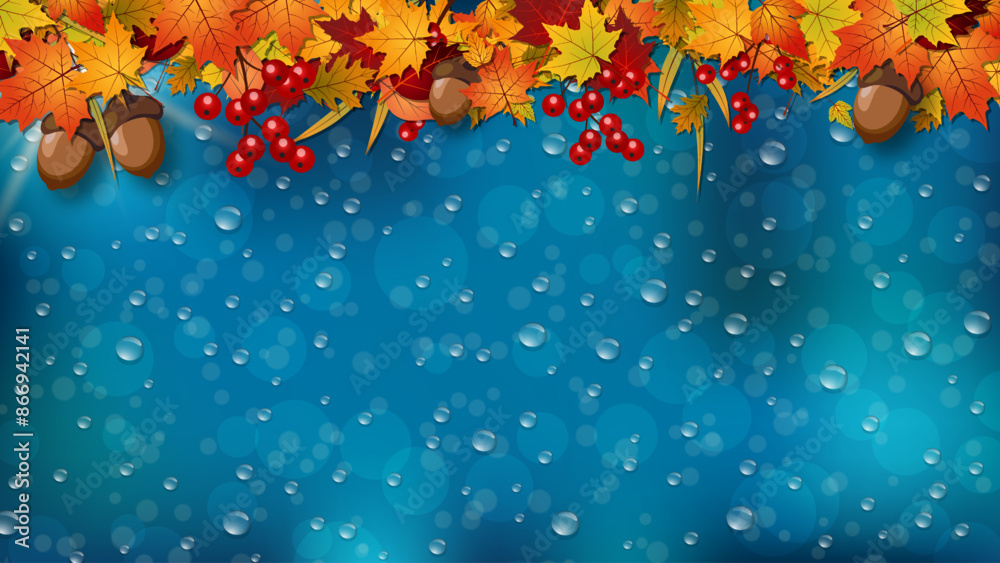 Fall Pageant Background Autumn theme elegant vector background. Design for presentation ...