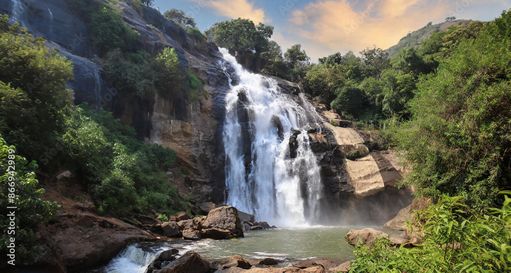 waterfall india lush green waterfall india lush green
