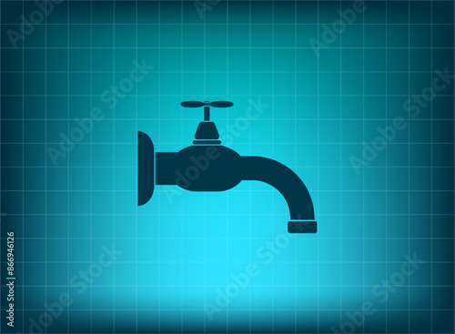 Vector illustration, blue background.