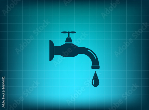 Vector illustration, blue background.