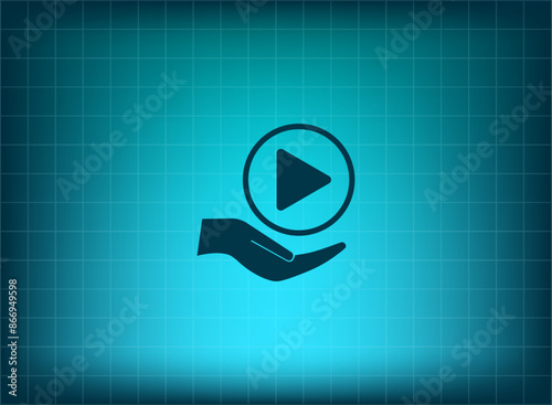 Vector illustration, blue background.