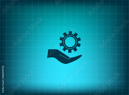 Vector illustration, blue background.
