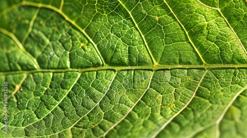 Green tropical plant close-up