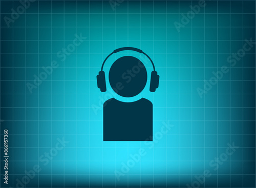 Vector illustration, blue background.