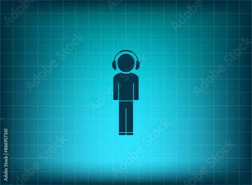 Vector illustration, blue background.