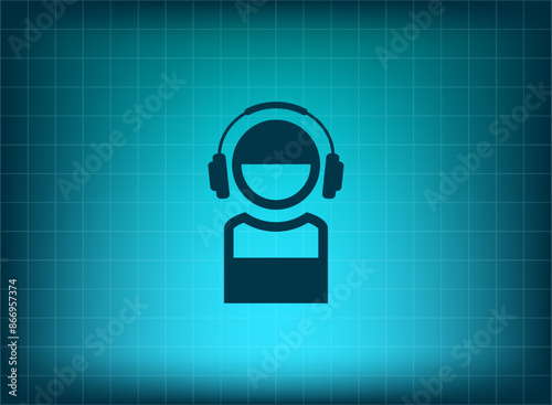 Vector illustration, blue background.