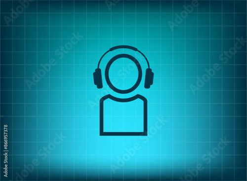 Vector illustration, blue background.