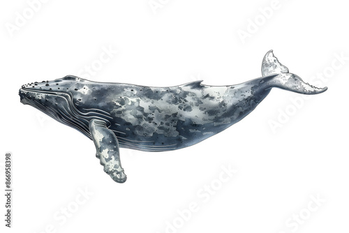 Illustration of a Gray Whale