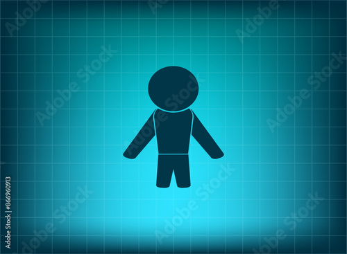 Vector illustration, blue background.