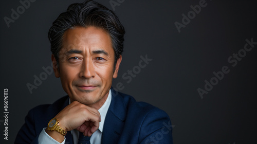 高級時計を身に着けるエグゼグティブ男性