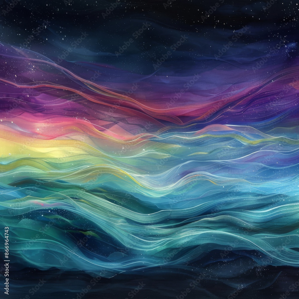 Abstract interpretation of the Northern Lights background Abstract interpretation of the Northern Lights background