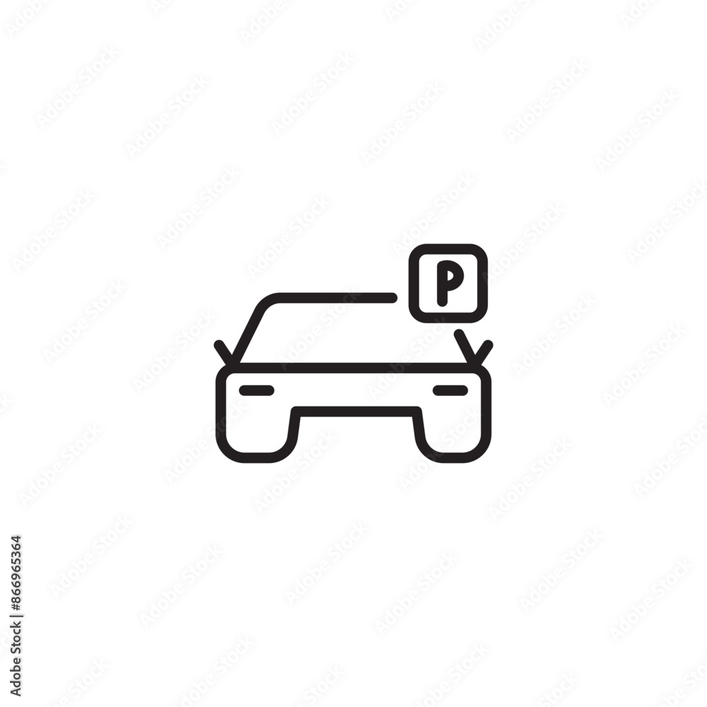 Car parking line icon. Web design, mobile app. Editable icon. Car parking line icon. Web design, mobile app. Editable icon.