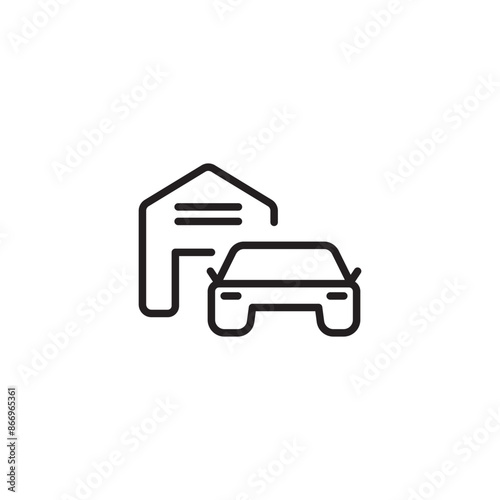 Editable parking area, garage vector icon. Property, real estate, construction, mortgage, interiors. Part of a big icon family. Perfect for web and app interfaces, presentations, etc. Editable icon.