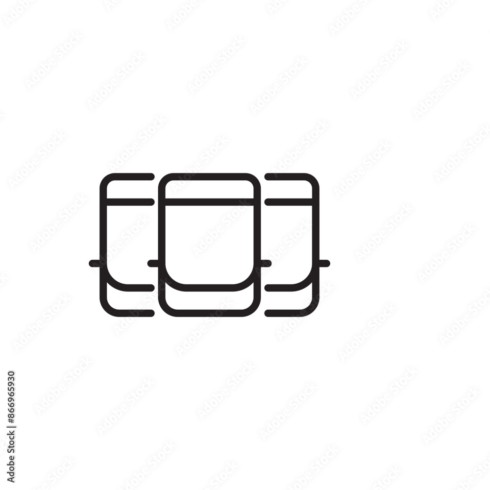 Neat car parking line icon. Parking zone icon with car symbol. Editable icon.