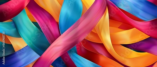 Beautiful abstract background. Colorful twisted ribbon background 