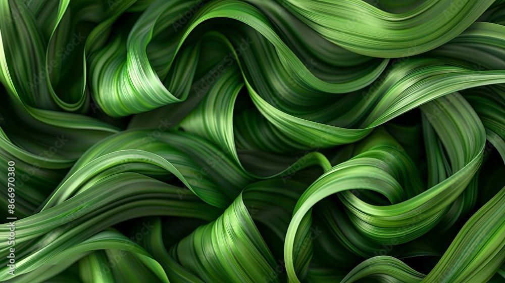 Green tropical plant close-up Green tropical plant close-up