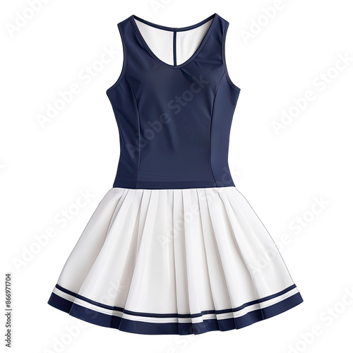 Tennis Dress on Isolated. Isolated on a Transparent Background. Cutout PNG.
