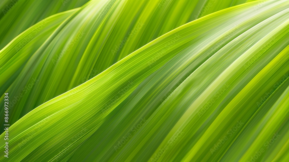 Green tropical plant close-up Green tropical plant close-up