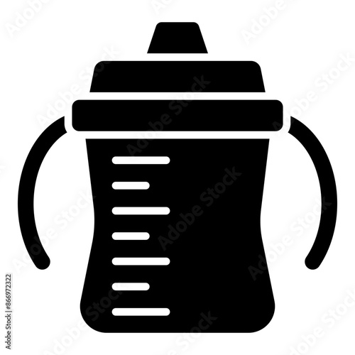 Sippy cup glyph solid icon