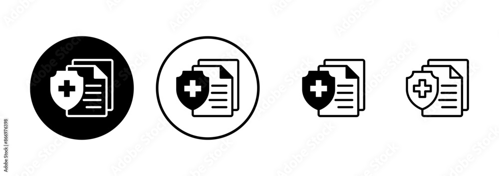 Medical insurance icon vector isolated on white background. health insurance icon
