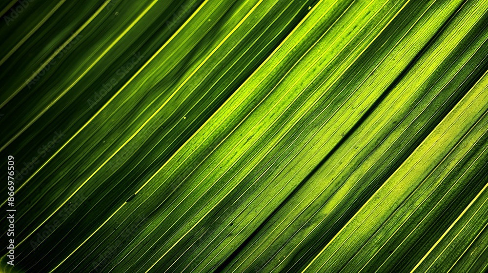 Green tropical plant close-up Green tropical plant close-up