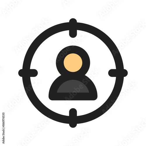 target audience line color icon