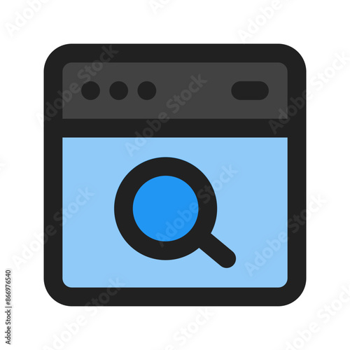 search engine line color icon