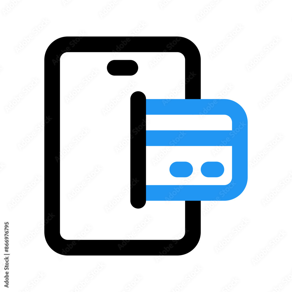 mobile payment line color icon mobile payment line color icon