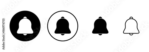 Bell Icon vector isolated on white background. Notification symbol. Bell vector icon