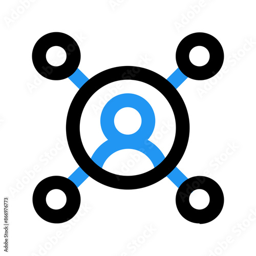 affiliate marketing line color icon