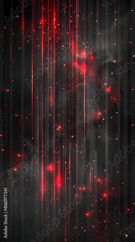 Dark grey black abstract background with red glowing lines design for social media post, business, advertising event. Modern technology innovation concept background