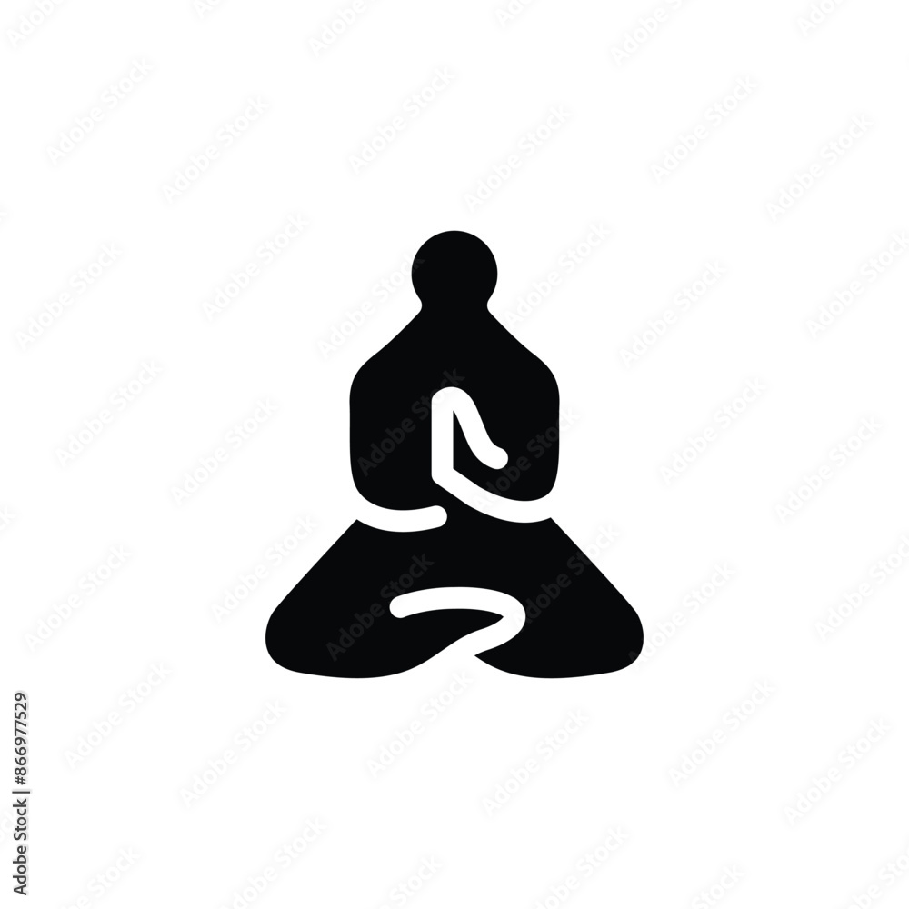 meditation pose solid icon vector design good for web and mobile app meditation pose solid icon vector design good for web and mobile app