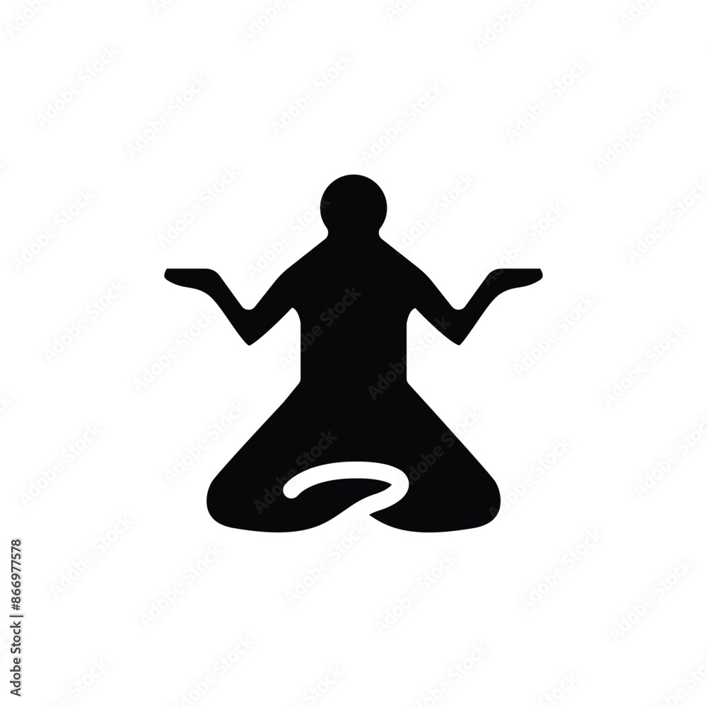 meditation pose solid icon vector design good for web and mobile app meditation pose solid icon vector design good for web and mobile app