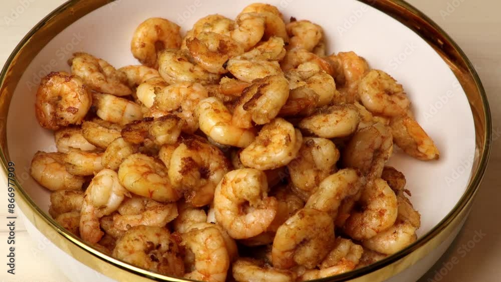 fried shrimps in a white plate fried shrimps in a white plate