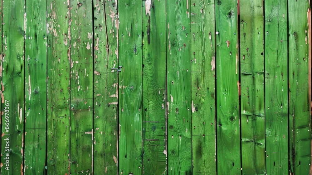 Green background with wooden plank texture