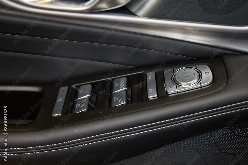 A car door with trim showcasing automotive design details A car door with trim showcasing automotive design details