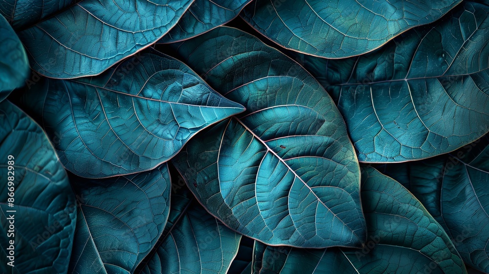 Green tropical plant close-up Green tropical plant close-up