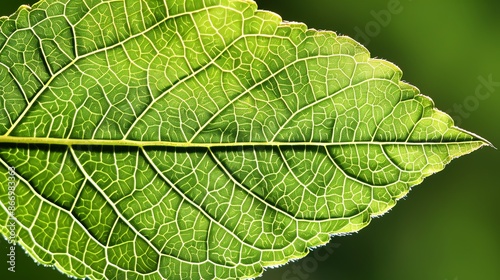 Green tropical plant close-up