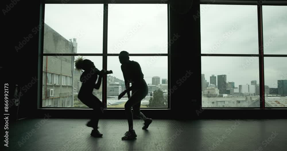 High five, window and friends silhouette with teamwork, collaboration and excited at gym with happy people. Success, motivation and achievement of fitness and workout win with training and victory High five, window and friends silhouette with teamwork, collaboration and excited at gym with happy people. Success, motivation and achievement of fitness and workout win with training and victory